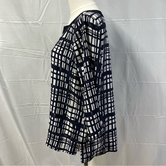 Madewell 3/4 Geometric Print 100% mulberry silk blouse women’s s luxury classy‎ - Picture 7 of 13